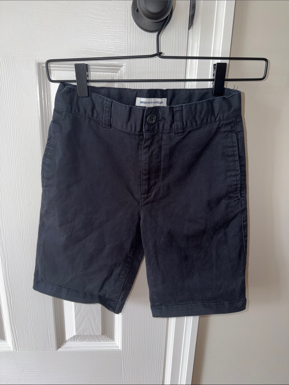 Amazon Essentials Boys Black Flat Front Casual Shorts